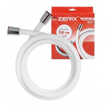 Furtun De Dus Zerix Silicon 150 cm, Alb