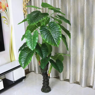 Planta Artificiala Alocasia Odora 150 Cm, Verde Fara Ghiveci