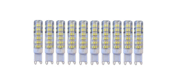 Set 10 X Becuri LED G9, Lumina Rece, 6000K, 9W