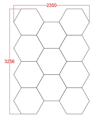 Hexagon LED Set 11 Bucati, Lumina Rece 368 W