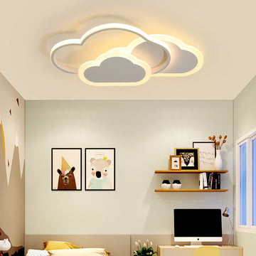 Lustra LED Cloud 45 W Cu Telecomanda, Dimabila, Alb/Roz/Albastru