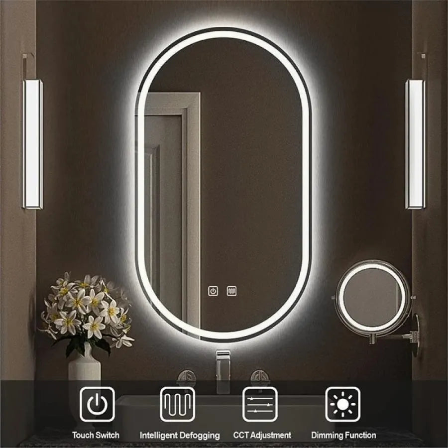 Oglinda LED Touch Rainer, cu functie Dezaburire 60x80 Cm