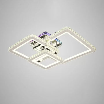 Lustra LED Robin 106 W Cu Telecomanda, Cristal, Dimabila, Chrome, RGB