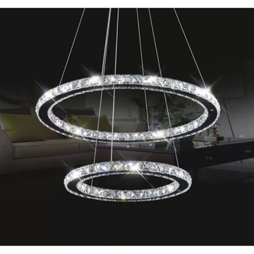 Lustra LED Cristal Celestina 80 W Cu Telecomanda, Dimabila