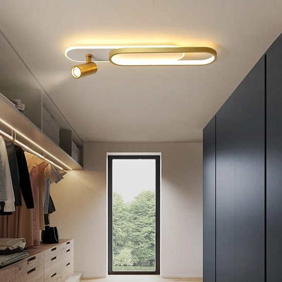 Lustra LED Silva 80 W, Auriu